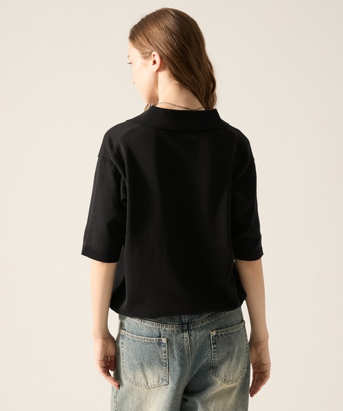 CLEL(クレイル)の「【CLEL】Giza Cotton Short Sleeve Skipper Polo Shirt / ギザコットン 半袖スキッパーポロシャツ(Tシャツ/カットソー・メンズ・ネイビー/ダークグレー/ブラック・L/S/XS/M)」の16枚目の写真
