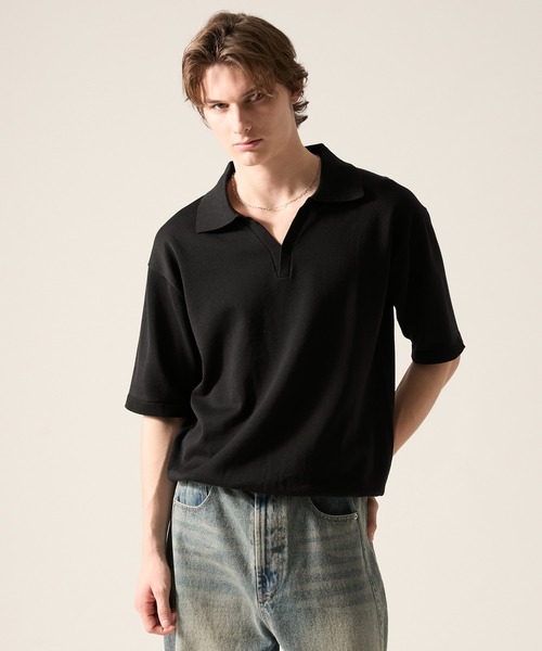 CLEL(クレイル)の「【CLEL】Giza Cotton Short Sleeve Skipper Polo Shirt / ギザコットン 半袖スキッパーポロシャツ(Tシャツ/カットソー・メンズ・ネイビー/ダークグレー/ブラック・L/S/XS/M)」の19枚目の写真