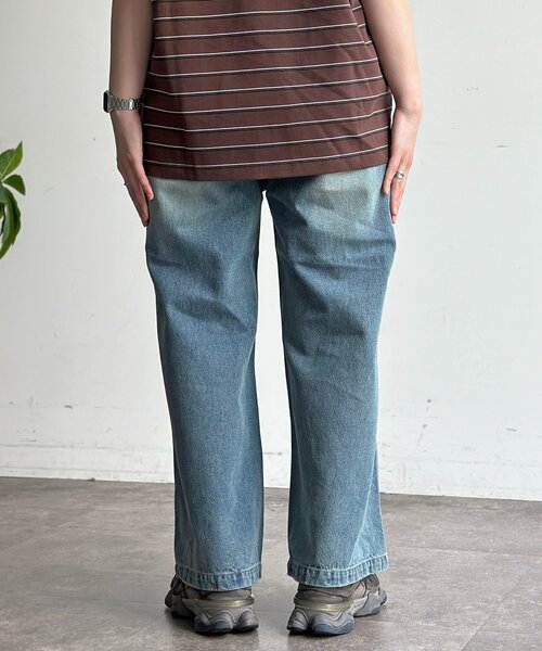 CPCM（シーピーシーエム）の「ワイドストレートダメージデニム（デニムパンツ・メンズ・ブルー/ネイビー・SMALL/MEDIUM/LARGE）」の14枚目の写真