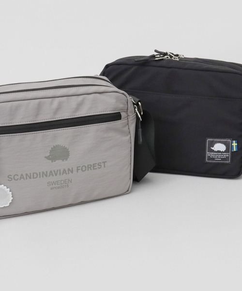 SCANDINAVIAN FOREST(スカンジナビアン・フォレスト)の「撥水ナイロン 2層式 スクエアミニショルダーバッグ A5対応(ショルダーバッグ・レディース・ブルー/ブラック・FREE)」の9枚目の写真