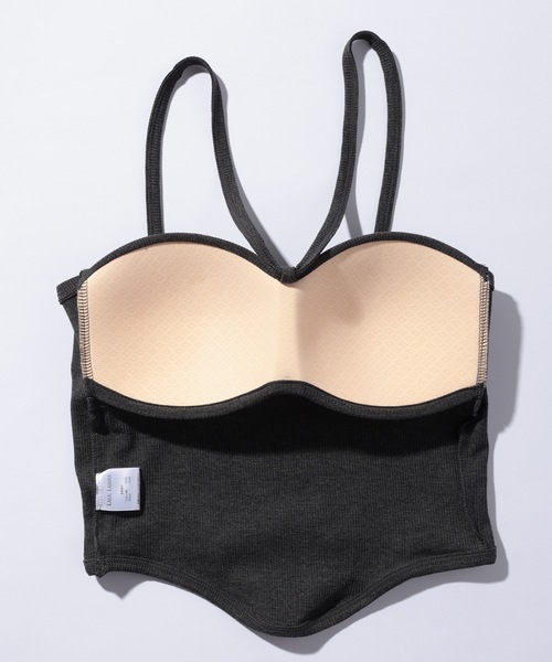 Lace Ladies（レースレディース）の「ソリッドカラー Vストラップ ビスチェ風 カップ付き キャミソール（キャミソール・レディース・ブラウン/ブラック/ホワイト/グリーン/グレー・FREE）」の16枚目の写真