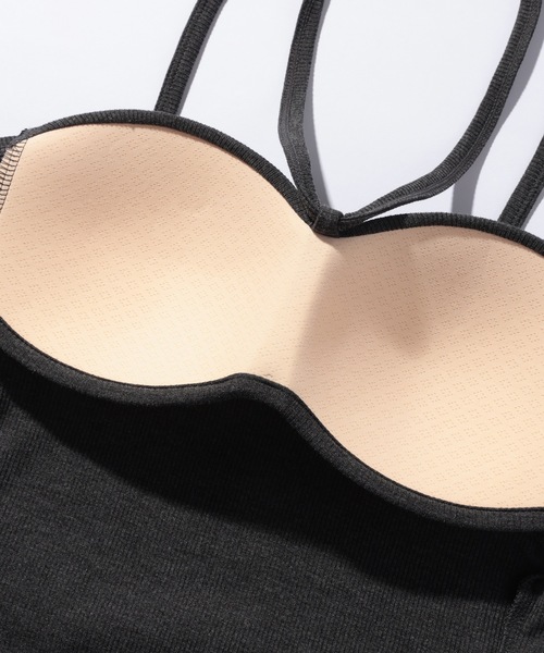 Lace Ladies（レースレディース）の「ソリッドカラー Vストラップ ビスチェ風 カップ付き キャミソール（キャミソール・レディース・ブラウン/ブラック/ホワイト/グリーン/グレー・FREE）」の17枚目の写真
