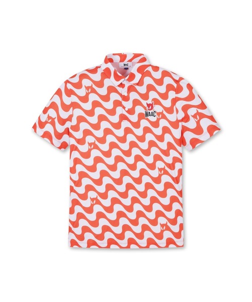 WAAC(ワック)の「MENS WAVE WAACKYポロ(ポロシャツ・メンズ・オレンジ/ブラック・SMALL/MEDIUM/LARGE)」の1枚目の写真