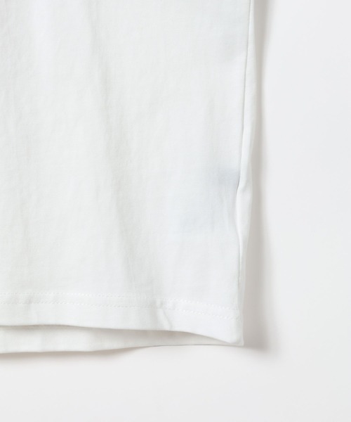 LAND MUSEUM（ランドミュージアム）の「LAND MUSEUM／リンガーグラフィックT（Tシャツ/カットソー・メンズ・ホワイト/ボルドー・MEDIUM/LARGE）」の14枚目の写真