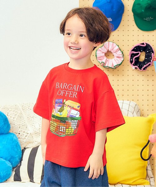 apres les cours(アプレレクール)の「5柄アソート半袖Tシャツ(Tシャツ/カットソー・キッズ・ブルー/レッド/チャコール/アイボリー/その他2・140/130/120/110/100/90/80)」の4枚目の写真