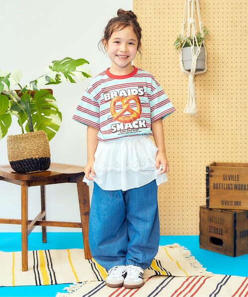 apres les cours(アプレレクール)の「5柄アソート半袖Tシャツ(Tシャツ/カットソー・キッズ・ブルー/レッド/チャコール/アイボリー/その他2・140/130/120/110/100/90/80)」の8枚目の写真