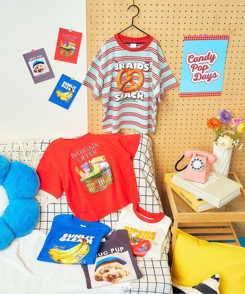 apres les cours(アプレレクール)の「5柄アソート半袖Tシャツ(Tシャツ/カットソー・キッズ・ブルー/レッド/チャコール/アイボリー/その他2・140/130/120/110/100/90/80)」の18枚目の写真