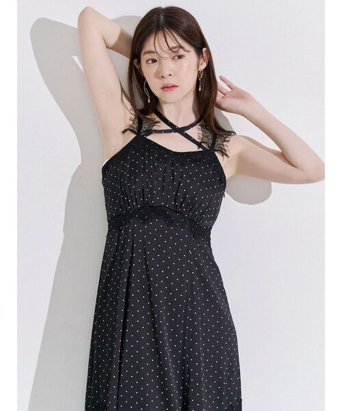 MERCURYDUO（マーキュリーデュオ）の「サテンレース使いキャミワンピース（ワンピース・レディース・ブラック/ベージュ/アイボリー・FREE）」の16枚目の写真
