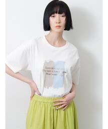 Samansa Mos2 | ◇【接触冷感】アソート箔プリントTシャツ(Tシャツ/カットソー)
