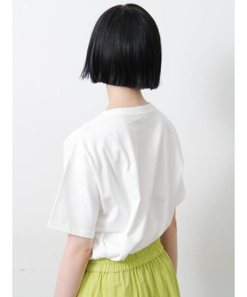 Samansa Mos2（サマンサ モスモス）の「◇【接触冷感】アソート箔プリントTシャツ（Tシャツ/カットソー・レディース・オフホワイト/チャコールグレー/シルバーグレー・F）」の10枚目の写真