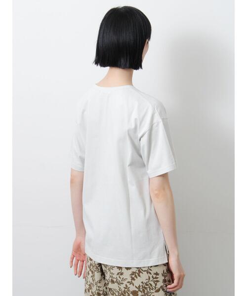 Samansa Mos2（サマンサ モスモス）の「◇【接触冷感】アソート箔プリントTシャツ（Tシャツ/カットソー・レディース・オフホワイト/チャコールグレー/シルバーグレー・F）」の19枚目の写真
