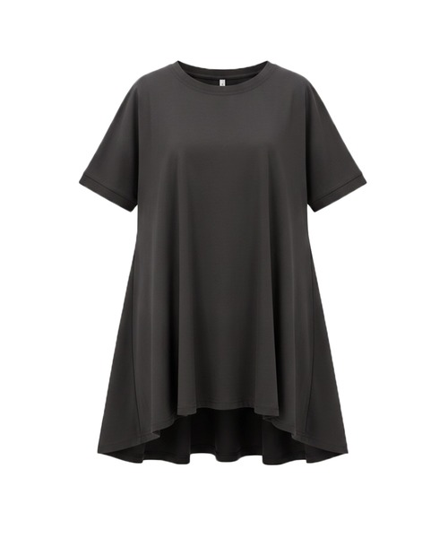 coca(coca)(コカ)の「後ろギャザー切替Tシャツ(Tシャツ/カットソー・レディース・チャコール/ホワイト・M/L/S)」の20枚目の写真