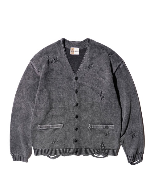 TOWNCRAFT(タウンクラフト)の「TOWNCRAFT / タウンクラフト COTTON DAMAGED CARDIGAN コットン ダメージ加工 カーディガン(カーディガン/ボレロ・メンズ・ブルー/パープル/レッド/ブラック・MEDIUM/LARGE)」の16枚目の写真