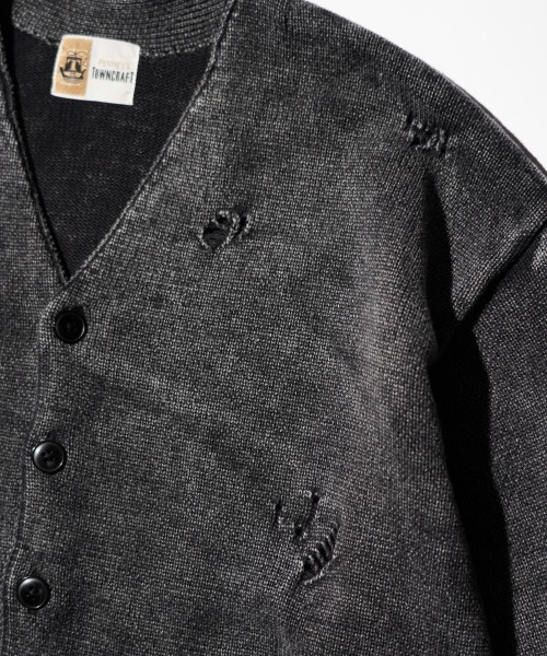 TOWNCRAFT(タウンクラフト)の「TOWNCRAFT / タウンクラフト COTTON DAMAGED CARDIGAN コットン ダメージ加工 カーディガン(カーディガン/ボレロ・メンズ・ブルー/パープル/レッド/ブラック・MEDIUM/LARGE)」の18枚目の写真
