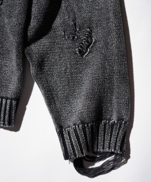 TOWNCRAFT(タウンクラフト)の「TOWNCRAFT / タウンクラフト COTTON DAMAGED CARDIGAN コットン ダメージ加工 カーディガン(カーディガン/ボレロ・メンズ・ブルー/パープル/レッド/ブラック・MEDIUM/LARGE)」の21枚目の写真