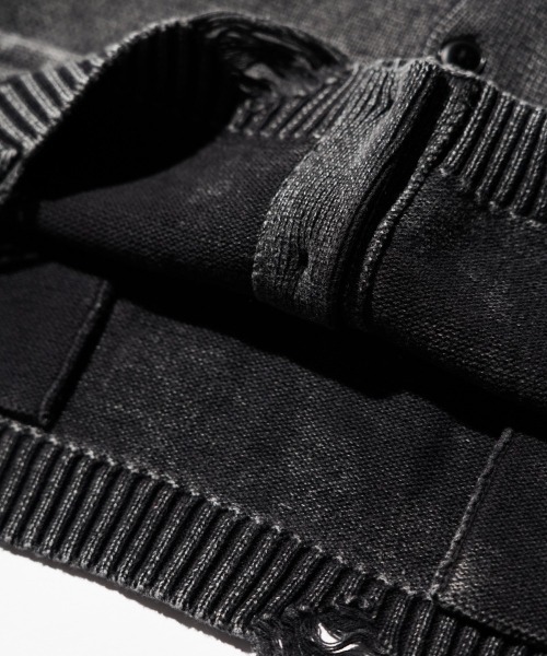 TOWNCRAFT(タウンクラフト)の「TOWNCRAFT / タウンクラフト COTTON DAMAGED CARDIGAN コットン ダメージ加工 カーディガン(カーディガン/ボレロ・メンズ・ブルー/パープル/レッド/ブラック・MEDIUM/LARGE)」の22枚目の写真