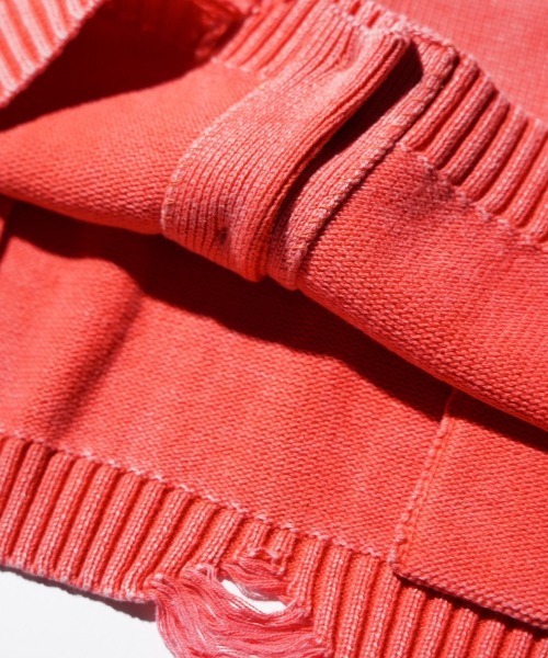 TOWNCRAFT(タウンクラフト)の「TOWNCRAFT / タウンクラフト COTTON DAMAGED CARDIGAN コットン ダメージ加工 カーディガン(カーディガン/ボレロ・メンズ・ブルー/パープル/レッド/ブラック・MEDIUM/LARGE)」の11枚目の写真