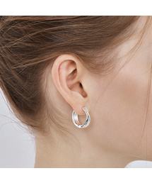layered line hoop earrings