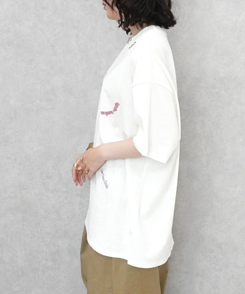 SELECT LEVERY(セレクトリベリー)の「ランダム刺繍ロゴTシャツ(Tシャツ/カットソー・レディース・ブラック/ミント/オフホワイト・FREE)」の7枚目の写真