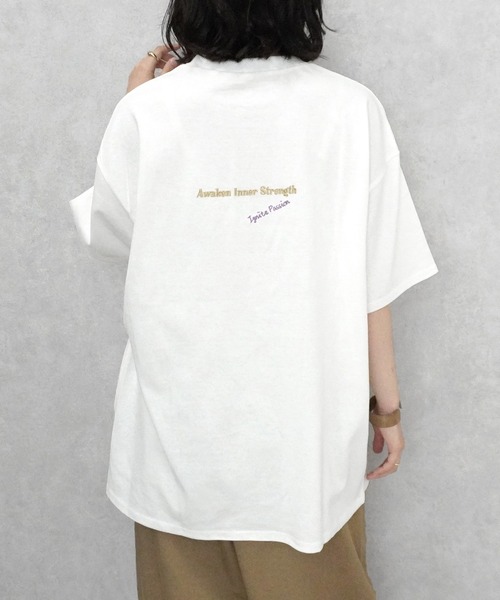 SELECT LEVERY(セレクトリベリー)の「ランダム刺繍ロゴTシャツ(Tシャツ/カットソー・レディース・ブラック/ミント/オフホワイト・FREE)」の8枚目の写真
