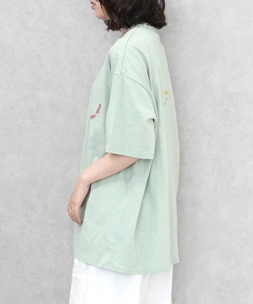 SELECT LEVERY(セレクトリベリー)の「ランダム刺繍ロゴTシャツ(Tシャツ/カットソー・レディース・ブラック/ミント/オフホワイト・FREE)」の12枚目の写真