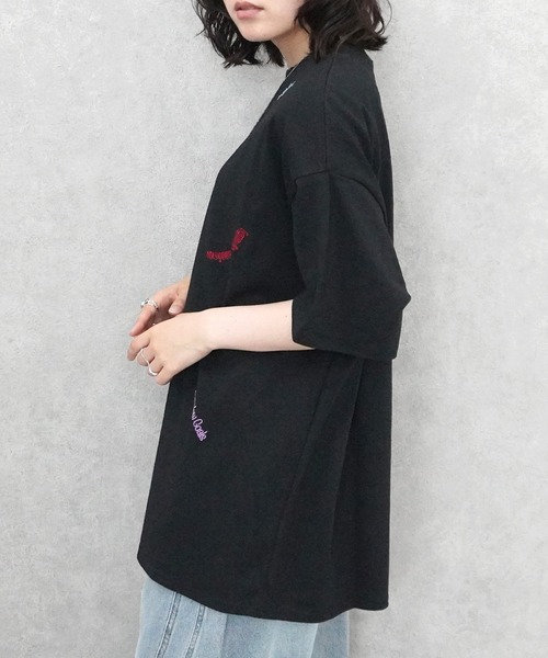 SELECT LEVERY(セレクトリベリー)の「ランダム刺繍ロゴTシャツ(Tシャツ/カットソー・レディース・ブラック/ミント/オフホワイト・FREE)」の18枚目の写真