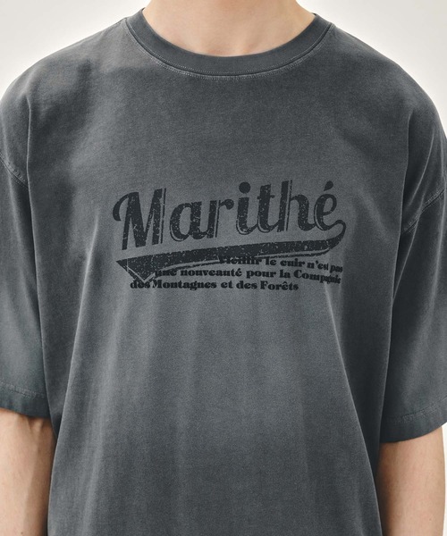 MARITHE + FRANCOIS GIRBAUD(マリテフランソワジルボー)の「GRADATION OVERSIZED DYEING TEE(Tシャツ/カットソー・レディース・チャコール/ブルー・SMALL/LARGE/MEDIUM)」の5枚目の写真