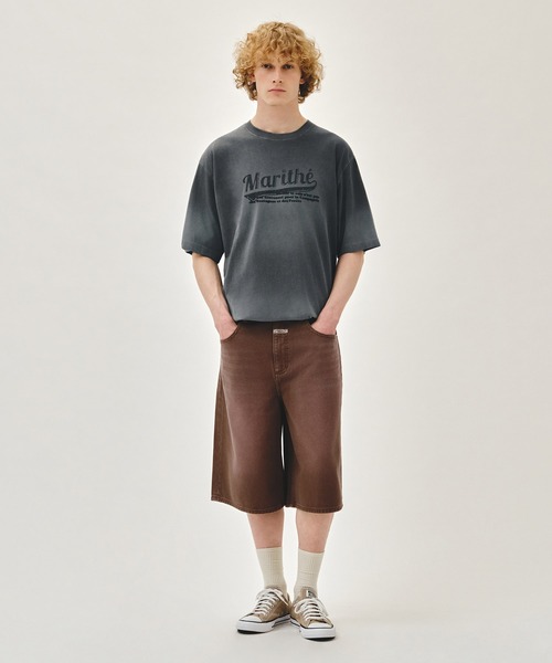 MARITHE + FRANCOIS GIRBAUD(マリテフランソワジルボー)の「GRADATION OVERSIZED DYEING TEE(Tシャツ/カットソー・レディース・チャコール/ブルー・SMALL/LARGE/MEDIUM)」の6枚目の写真
