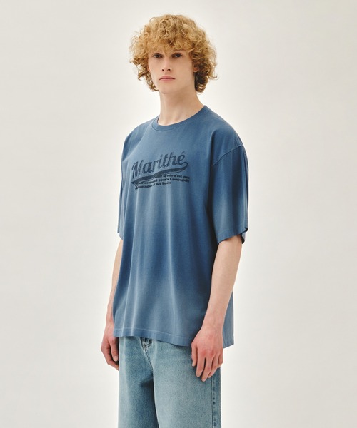 MARITHE + FRANCOIS GIRBAUD(マリテフランソワジルボー)の「GRADATION OVERSIZED DYEING TEE(Tシャツ/カットソー・レディース・チャコール/ブルー・SMALL/LARGE/MEDIUM)」の11枚目の写真