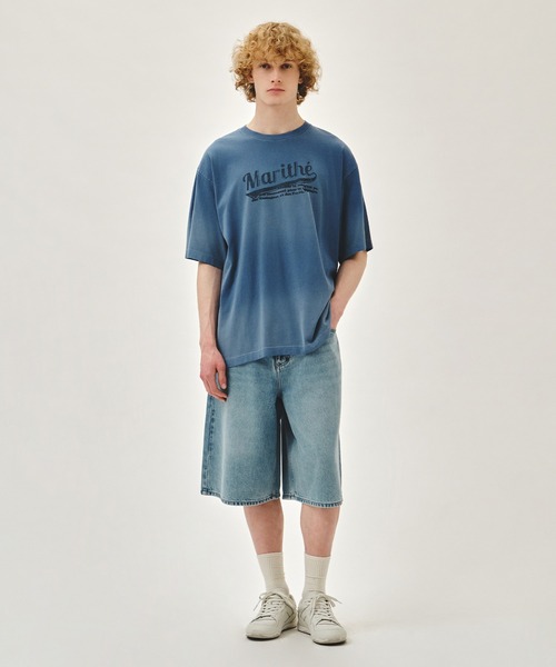 MARITHE + FRANCOIS GIRBAUD(マリテフランソワジルボー)の「GRADATION OVERSIZED DYEING TEE(Tシャツ/カットソー・レディース・チャコール/ブルー・SMALL/LARGE/MEDIUM)」の14枚目の写真