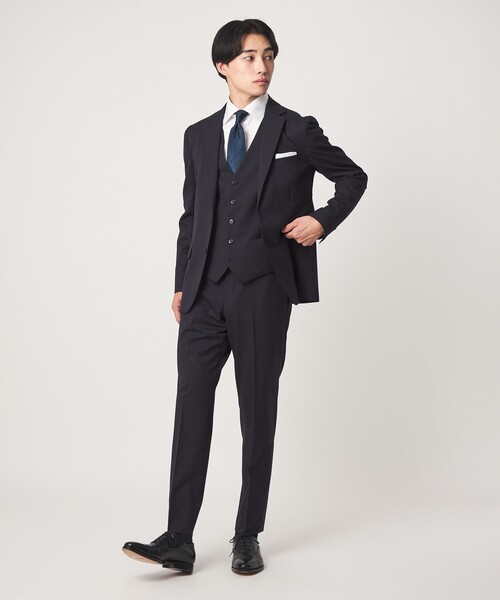 green label relaxing(グリーンレーベルリラクシング)の「コットン シャドウストライプ クレリック ワイドカラー ドレスシャツ -イージーアイロン-(ビジネスシャツ・メンズ・ホワイト・41cm/37cm/38cm/39cm/40cm/42cm/43cm)」の3枚目の写真