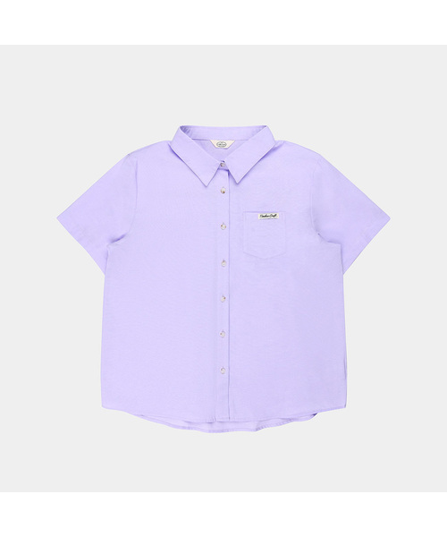 PIGMENT（ピグメント）の「無地カラーシャツ (KYNB2605005)（シャツ/ブラウス・レディース・ピンク/ネイビー/パープル/スカイブルー/ホワイト・FREE）」の4枚目の写真