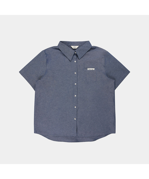 PIGMENT（ピグメント）の「無地カラーシャツ (KYNB2605005)（シャツ/ブラウス・レディース・ピンク/ネイビー/パープル/スカイブルー/ホワイト・FREE）」の3枚目の写真