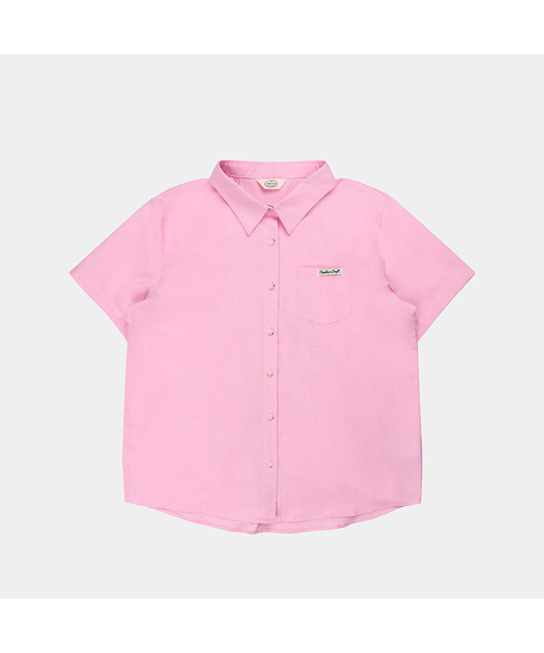 PIGMENT（ピグメント）の「無地カラーシャツ (KYNB2605005)（シャツ/ブラウス・レディース・ピンク/ネイビー/パープル/スカイブルー/ホワイト・FREE）」の5枚目の写真