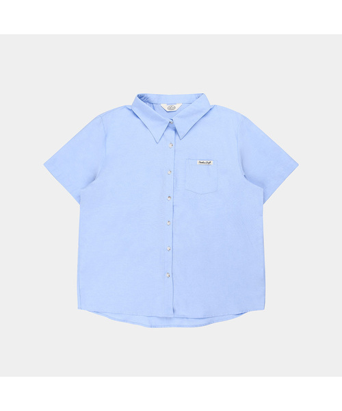 PIGMENT（ピグメント）の「無地カラーシャツ (KYNB2605005)（シャツ/ブラウス・レディース・ピンク/ネイビー/パープル/スカイブルー/ホワイト・FREE）」の2枚目の写真