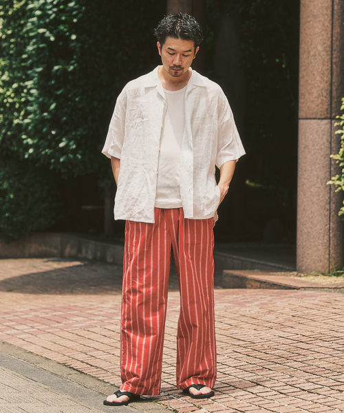 417 EDIFICE(フォーワンセブンエディフィス)の「追加|ノルマンディーリネン パンツ(スラックス・メンズ・ブラック/ブラウン/ラスタ/アイボリー・MEDIUM/LARGE/SMALL)」の10枚目の写真
