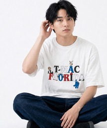 【T-MAC】スラブ天竺 キャラクターロゴ刺繍&プリント 半袖Tシャツ