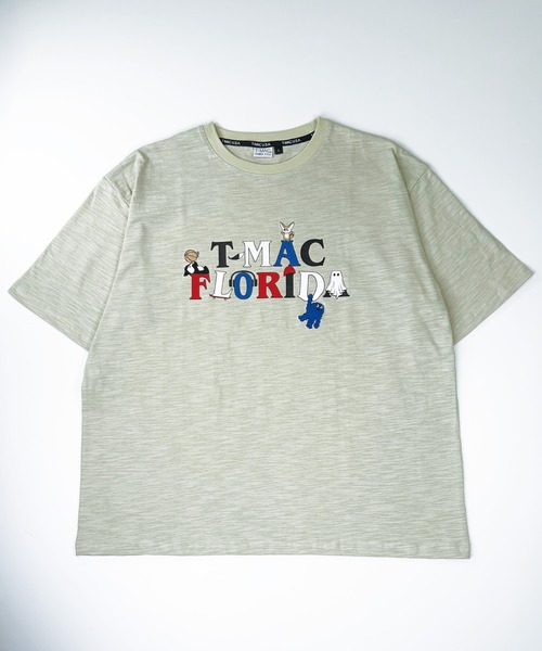 T-MAC OUTING(ティーマック アウティング)の「【T-MAC】スラブ天竺 キャラクターロゴ刺繍&プリント 半袖Tシャツ(Tシャツ/カットソー・メンズ・ベージュ/ホワイト・LL/L/M)」の4枚目の写真