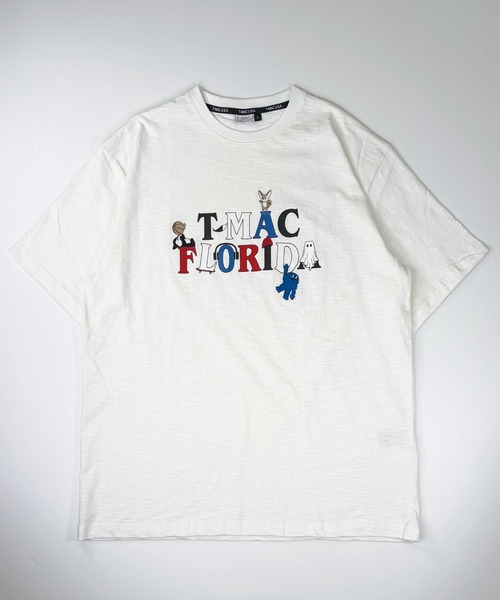 T-MAC OUTING(ティーマック アウティング)の「【T-MAC】スラブ天竺 キャラクターロゴ刺繍&プリント 半袖Tシャツ(Tシャツ/カットソー・メンズ・ベージュ/ホワイト・LL/L/M)」の11枚目の写真
