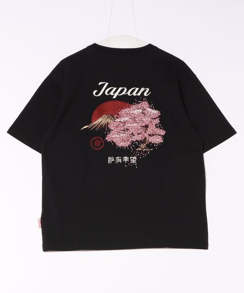 POWER TO THE PEOPLE(パワートゥーザピープル)の「SAKURA Tシャツ/和柄(Tシャツ/カットソー・メンズ・ブラック・M/L/LL)」の3枚目の写真