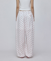 DOUBLE RIBBON PATTERN SWEAT JOGGER PATNS WHITE