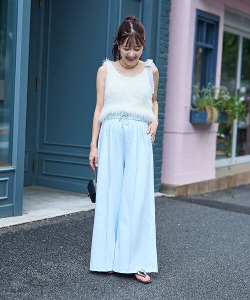 La boutique BonBon（ラブティックボンボン）の「【3サイズ展開】センターシームスウェットパンツ（スウェットパンツ・レディース・グレー/サックスブルー/オフホワイト・PM/36/38）」の14枚目の写真