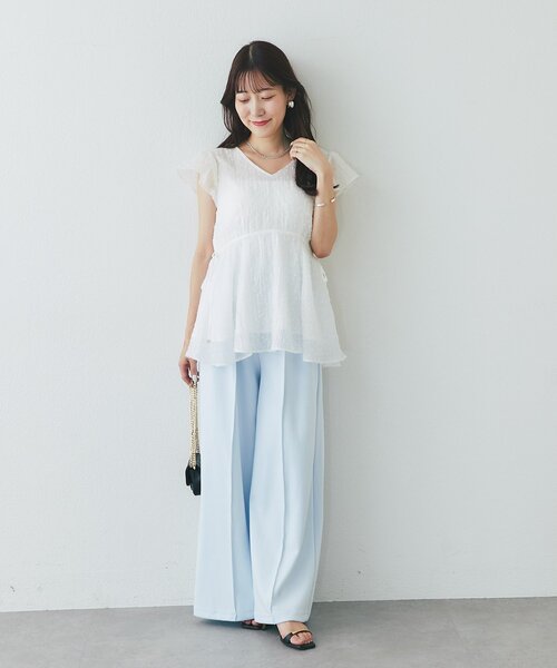 La boutique BonBon（ラブティックボンボン）の「【3サイズ展開】センターシームスウェットパンツ（スウェットパンツ・レディース・グレー/サックスブルー/オフホワイト・PM/36/38）」の18枚目の写真