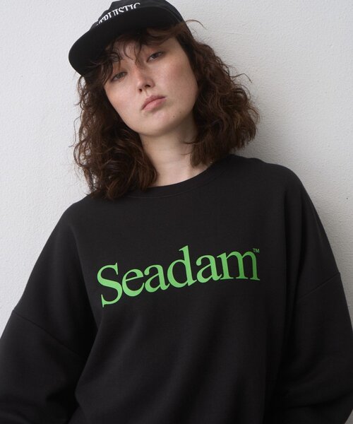 SEADAM（シーダム）の「【WEB限定】SEADAM裏起毛ロゴスウェット（スウェット・レディース・ネイビー/グレー/ブラック/チャコールグレー/ホワイト・LARGE/MEDIUM）」の2枚目の写真