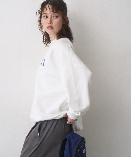 SEADAM（シーダム）の「【WEB限定】SEADAM裏起毛ロゴスウェット（スウェット・レディース・ネイビー/グレー/ブラック/チャコールグレー/ホワイト・LARGE/MEDIUM）」の10枚目の写真