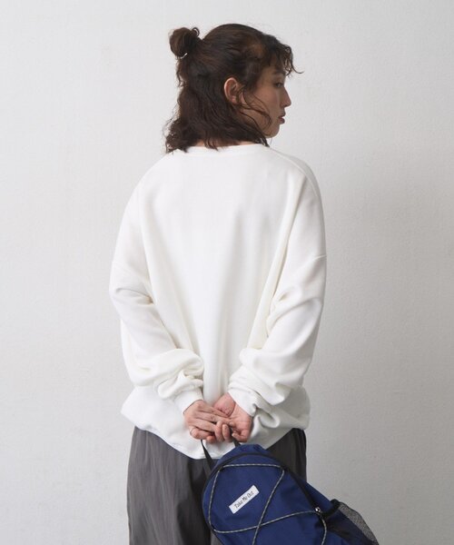 SEADAM（シーダム）の「【WEB限定】SEADAM裏起毛ロゴスウェット（スウェット・レディース・ネイビー/グレー/ブラック/チャコールグレー/ホワイト・LARGE/MEDIUM）」の11枚目の写真