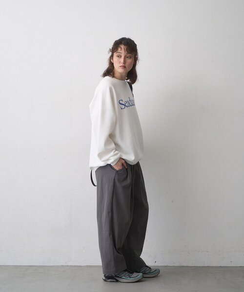 SEADAM（シーダム）の「【WEB限定】SEADAM裏起毛ロゴスウェット（スウェット・レディース・ネイビー/グレー/ブラック/チャコールグレー/ホワイト・LARGE/MEDIUM）」の17枚目の写真