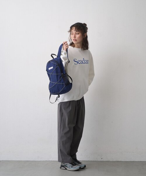SEADAM（シーダム）の「【WEB限定】SEADAM裏起毛ロゴスウェット（スウェット・レディース・ネイビー/グレー/ブラック/チャコールグレー/ホワイト・LARGE/MEDIUM）」の18枚目の写真