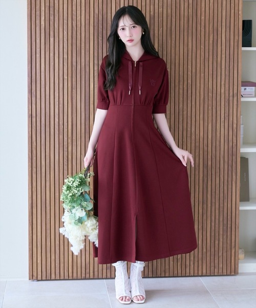 WILLSELECTION(ウィルセレクション)の「フロントスリットパーカーワンピース(ワンピース・レディース・サックスブルー/モカ/ブラック/ピンク/グレー/ブルー/ボルドー/ピンクベージュ・FREE)」の19枚目の写真