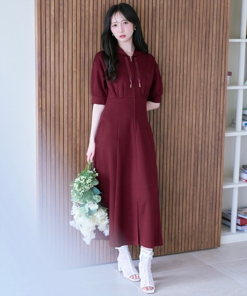 WILLSELECTION(ウィルセレクション)の「フロントスリットパーカーワンピース(ワンピース・レディース・サックスブルー/モカ/ブラック/ピンク/グレー/ブルー/ボルドー/ピンクベージュ・FREE)」の18枚目の写真